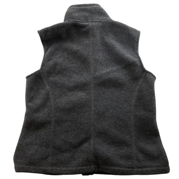 Eddie Bauer Women Vest Jacket Medium Full Zip Polartec Stand Up Collar Cozy Gray - Picture 2 of 14